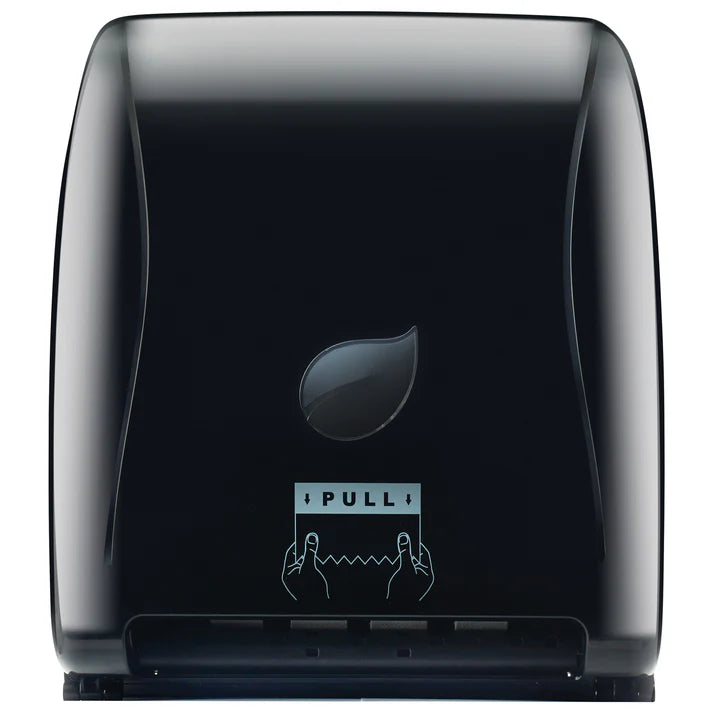 Winco TDAC-8K Black Pur-Clean Auto Cut Roll Towel Dispenser