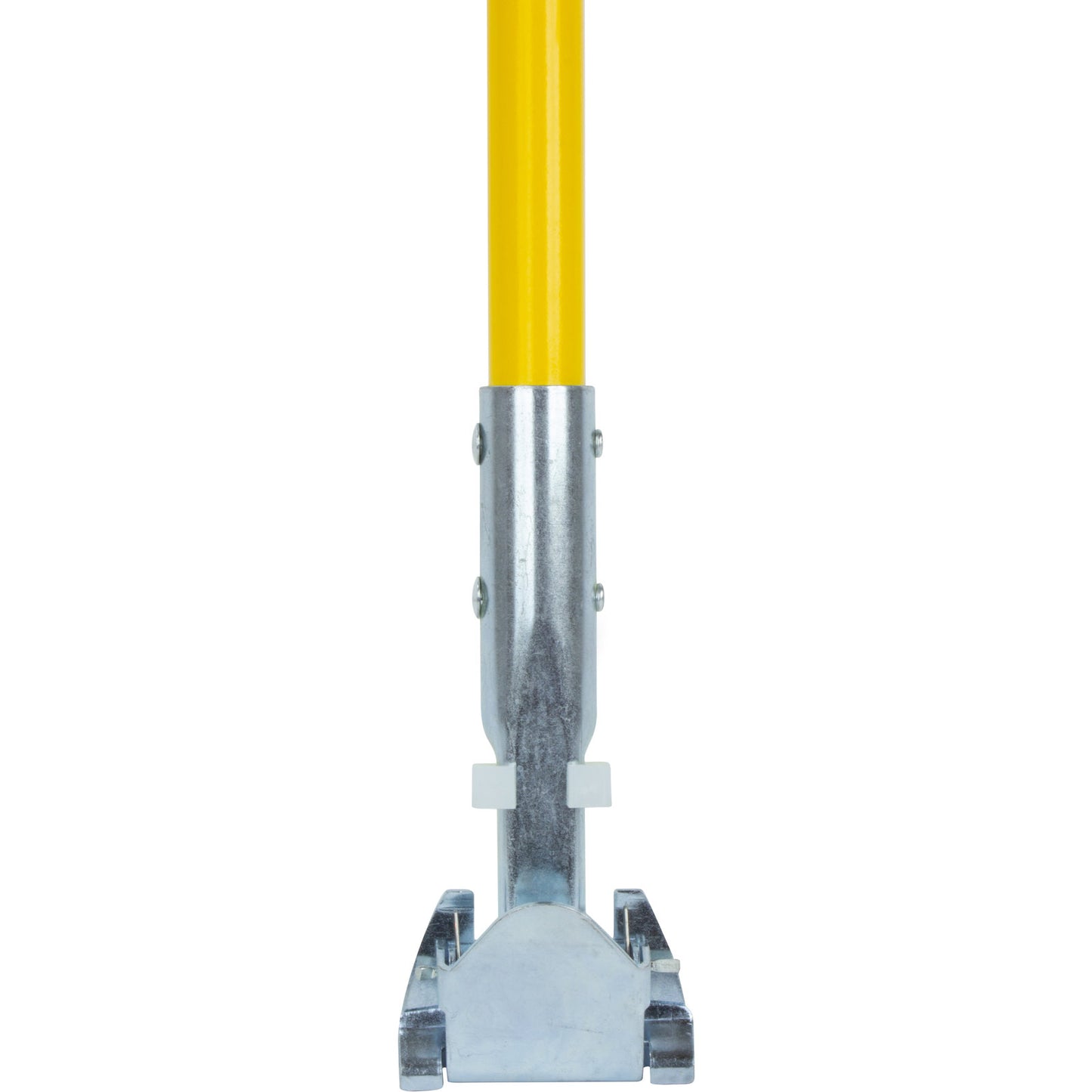 Carlisle 362113EC04 60" Yellow Fiberglass Dust Mop Handle with Clip-On Connector