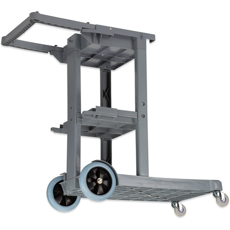 Carlisle JC1945S23 Short Gray Polyethylene Platform Janitorial Cart