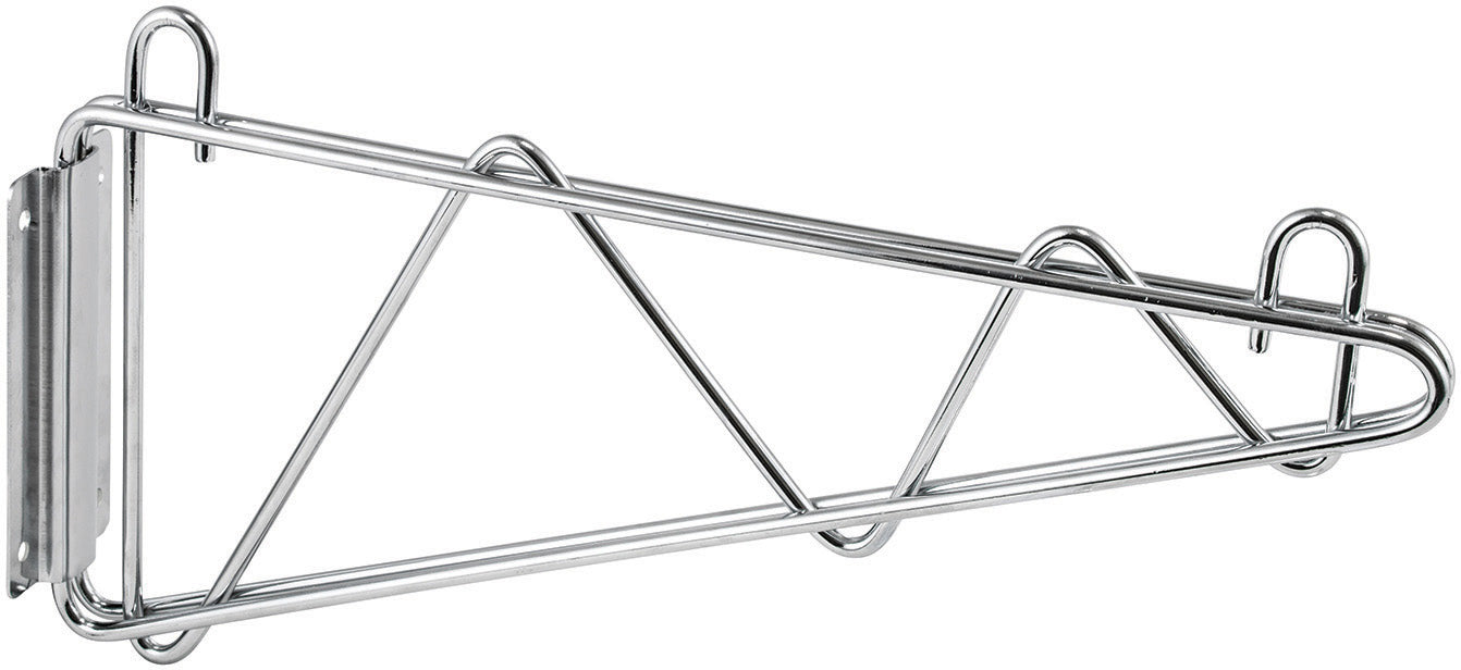 Winco VCB-14 14" Chrome-Plated Shelving Wall Mount Brackets (1 Pair)