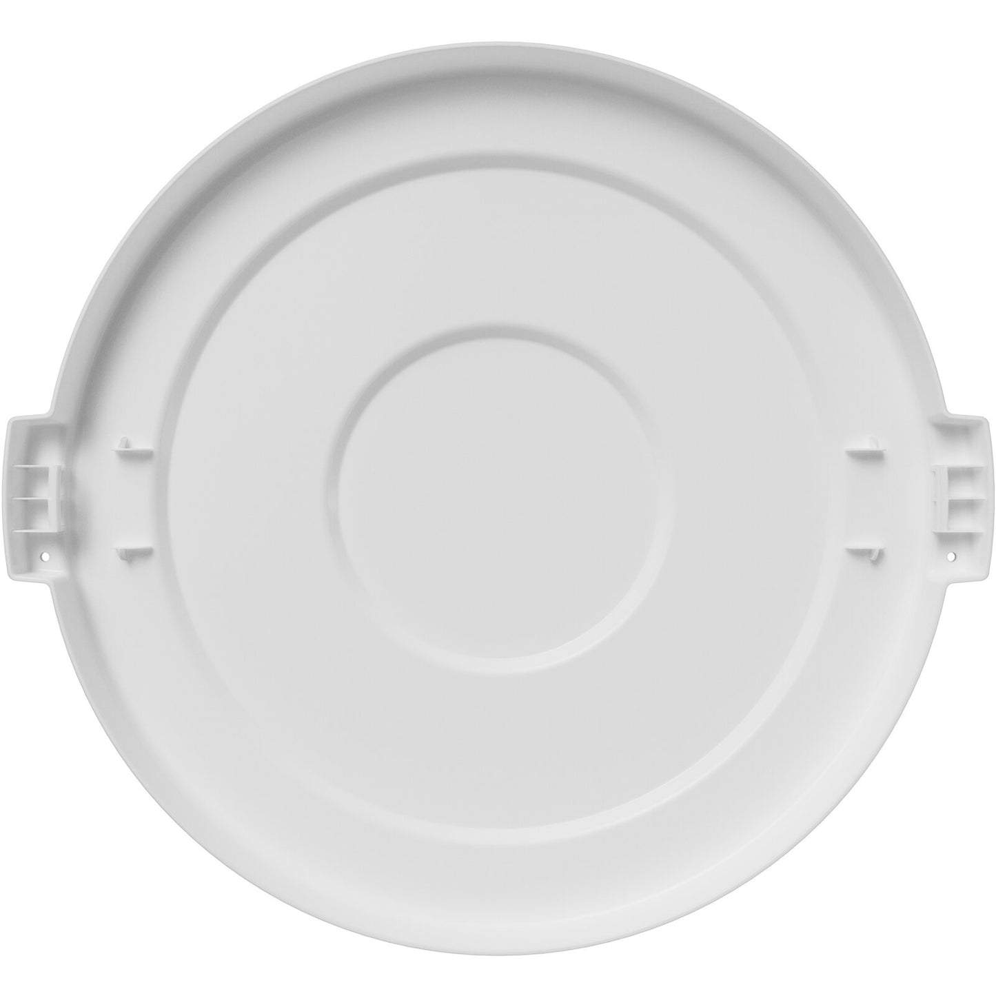 Sparta 84105602 55 Gallon White Round Polyethylene Bronco Waste Bin Trash Container Lid