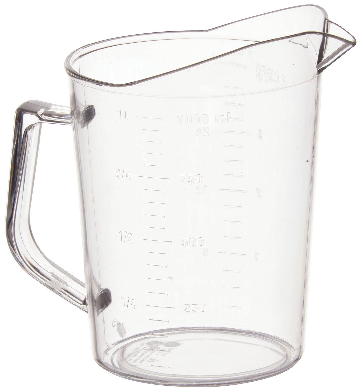 Winco PMU-100 1 Qt. Polycarbonate Measuring Cup