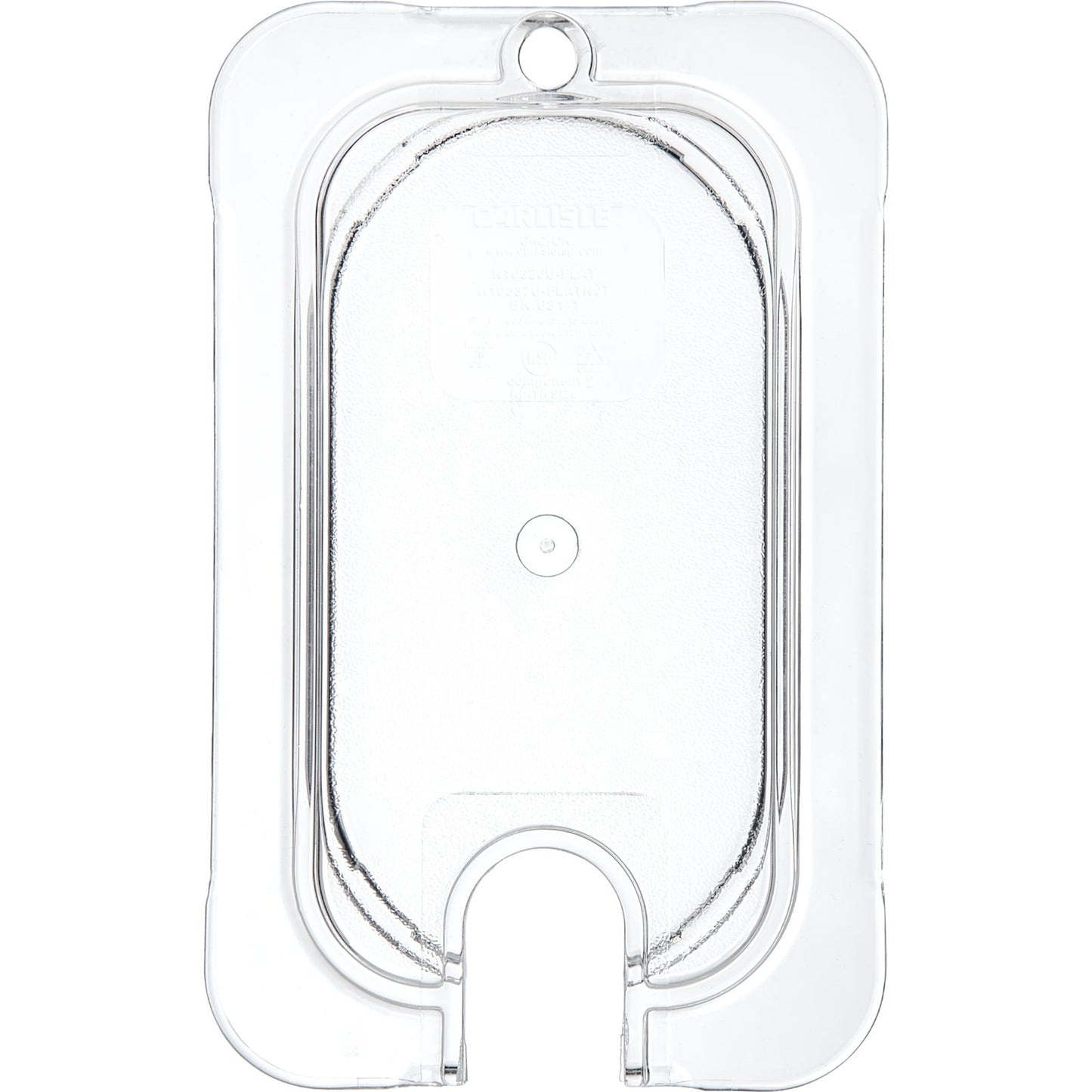 Carlisle 10337U07 1/9 Size Clear Polycarbonate StorPlus Notched Universal Lid