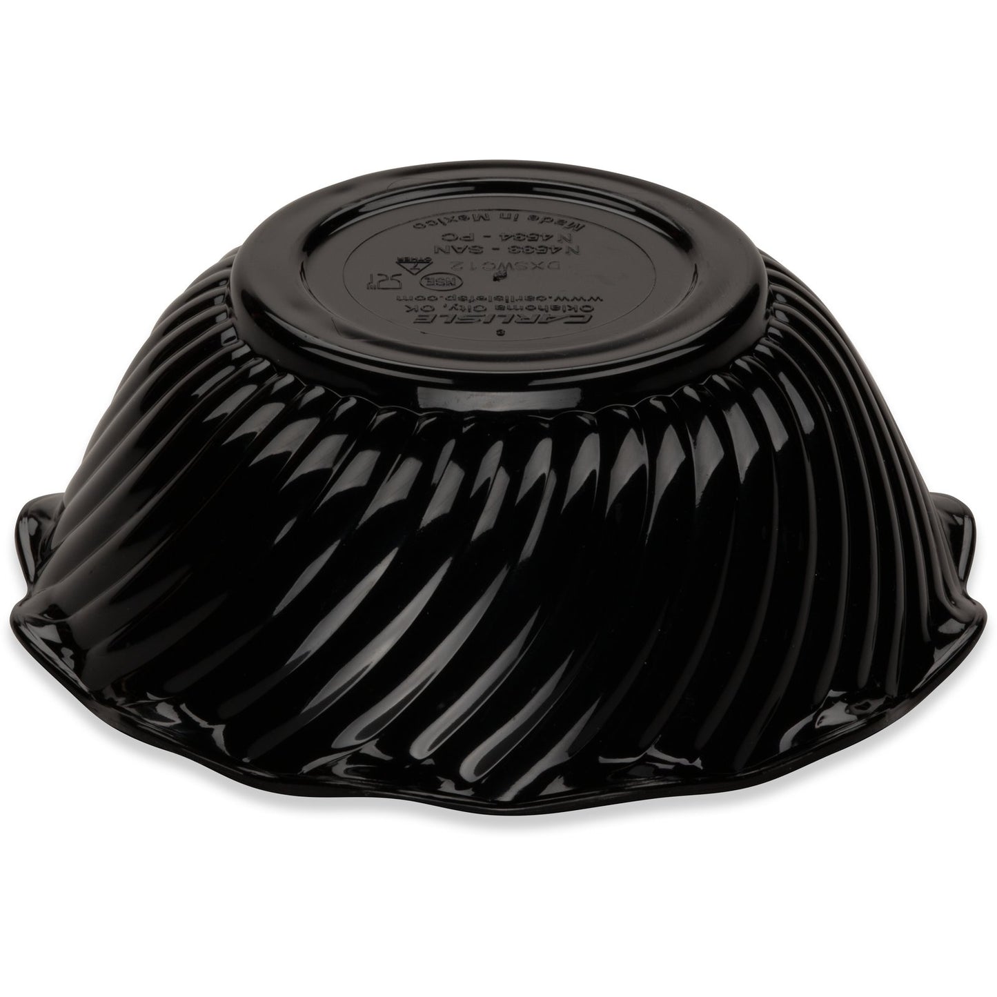 Dinex DXSWC1203 13 oz Black SAN Tulip Turnbury Swirl Bowl (48/cs)