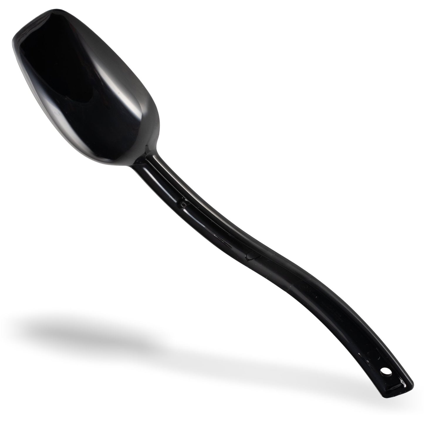 Carlisle 447003 0.8 oz 10" Black Polycarbonate Solid Spoon