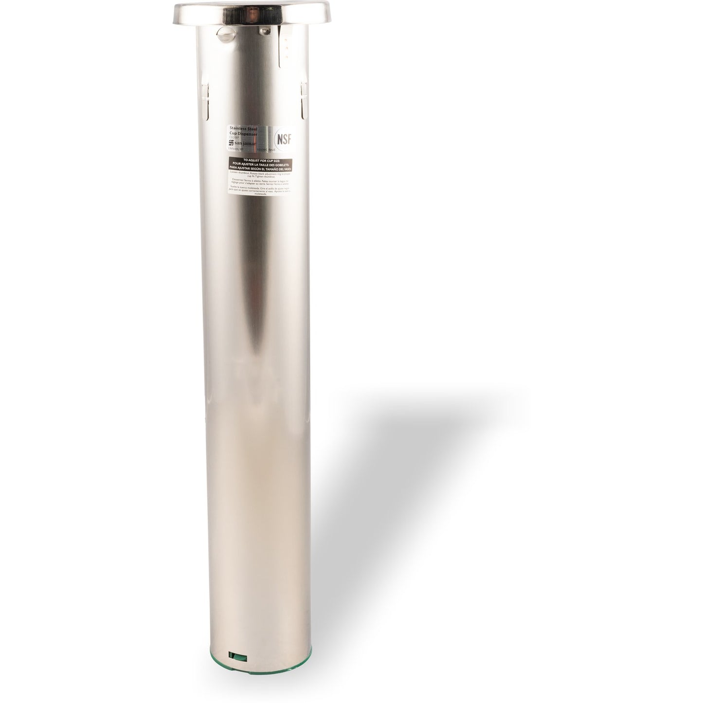 San Jamar C6200C Small Stainless Steel In-counter Cup Dispenser