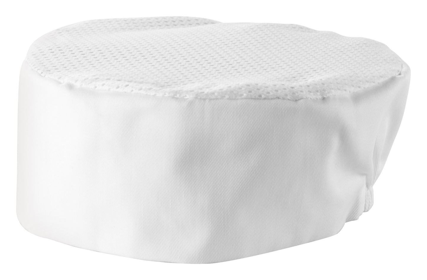 Winco CHPB-3WR Regular Size White Ventilated Pillbox Hat