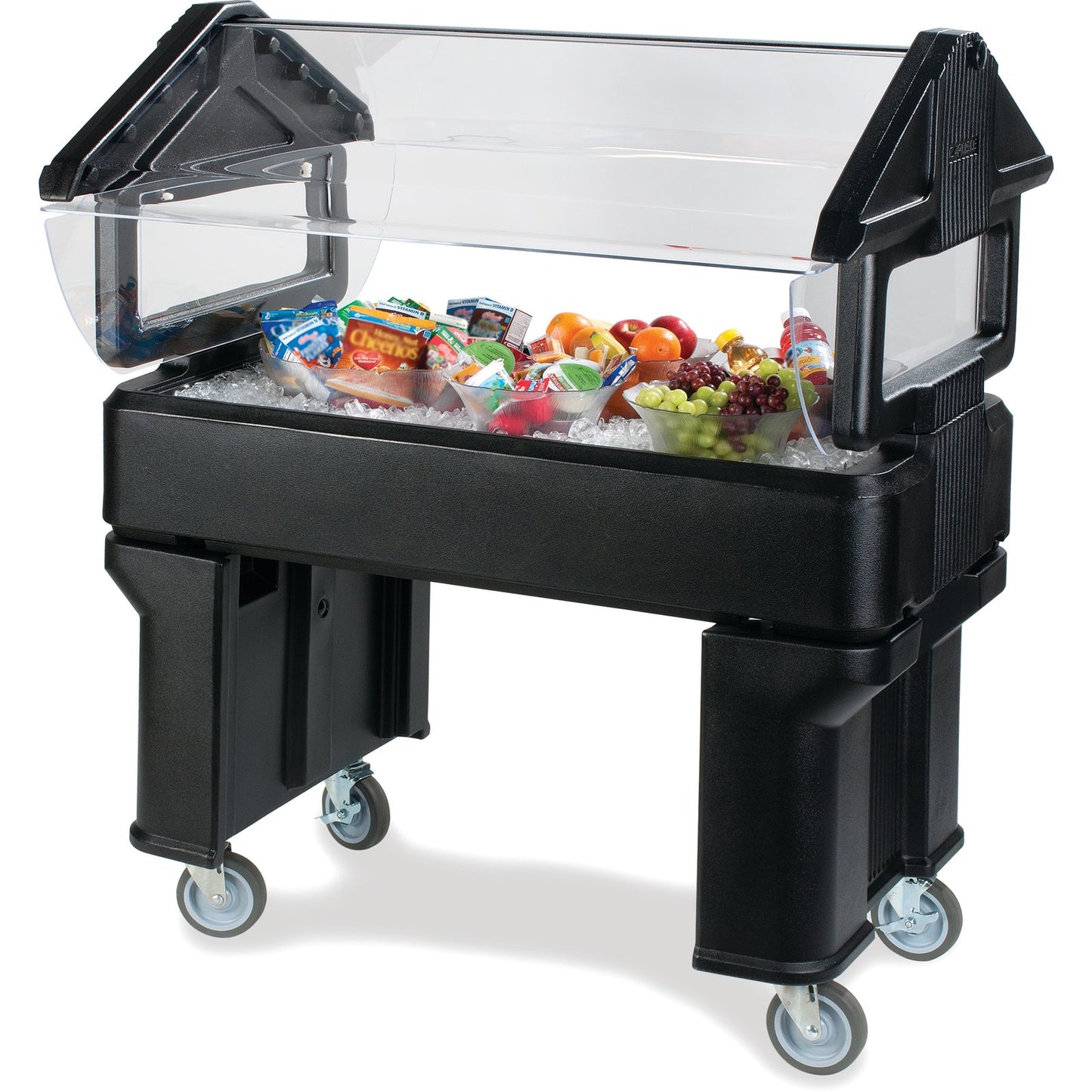 Carlisle 660503 4' x 2' x 4.2' Black Six Star Portable with Legs Only