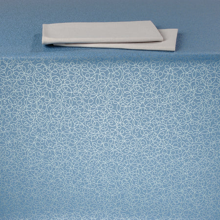 Marko 59035252SM393 52" x 52" Reflection Blue Vinyl Vative Series Vapor Tablecloth