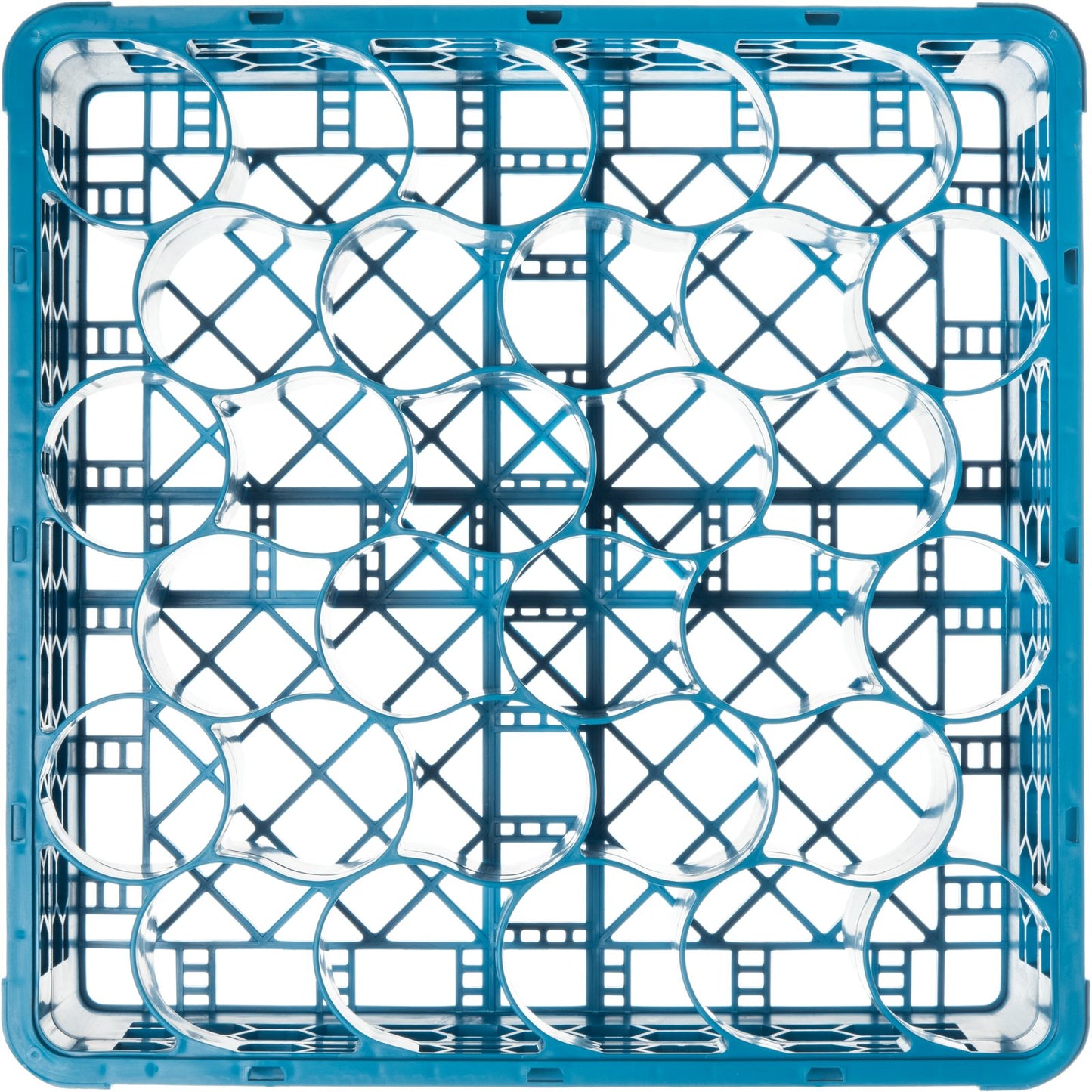 Carlisle RW3014 Carlisle Blue 30 Compartment Polypropylene OptiClean NeWave Glass Rack with Integrated Extender