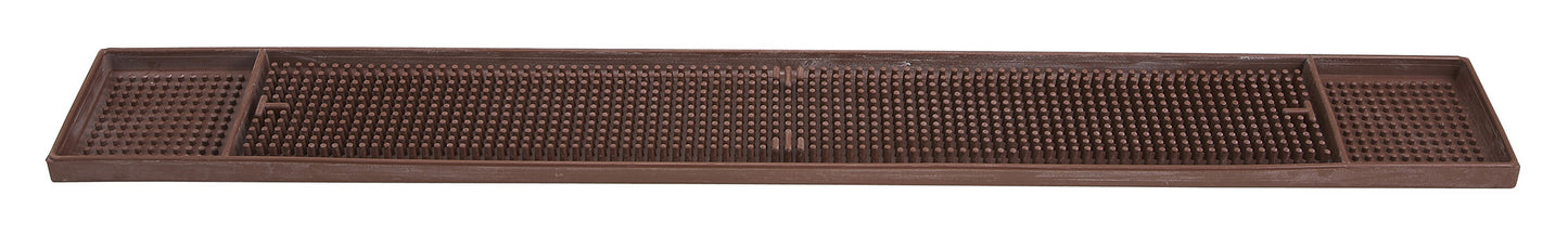 Winco BM-327B 27" x 3-1/4" Brown Bar Mat