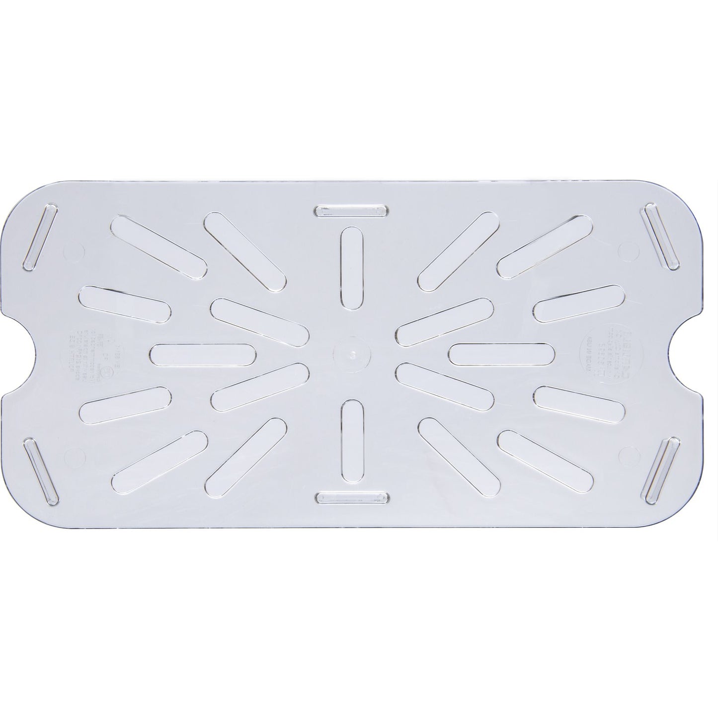 Carlisle 3069507 1/4 Size Clear Polycarbonate StorPlus Food Pan Drain Grate