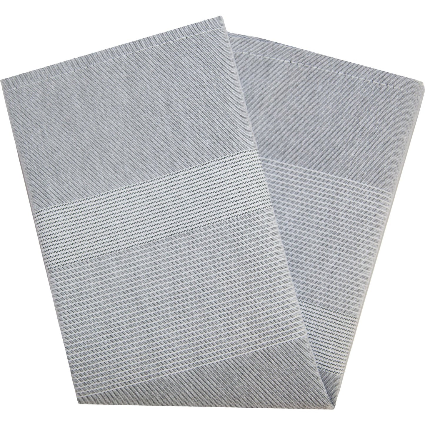 Snap Drape 54361822NH503 18" x 22" Black 50% Spun Polyester/50% Filament Transition Striped Napkin