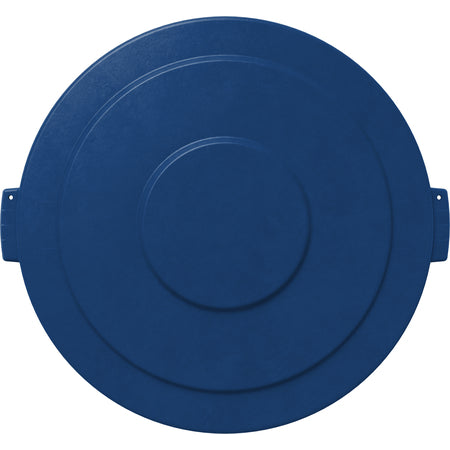 Sparta 84105614 55 Gallon Blue Round Polyethylene Bronco Waste Bin Trash Container Lid