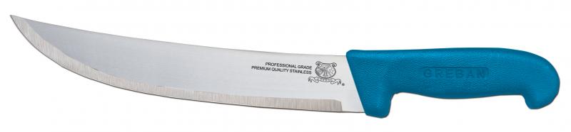 Omcan 12268 12-inch Steak Knife with Blue Polypropylene Handle