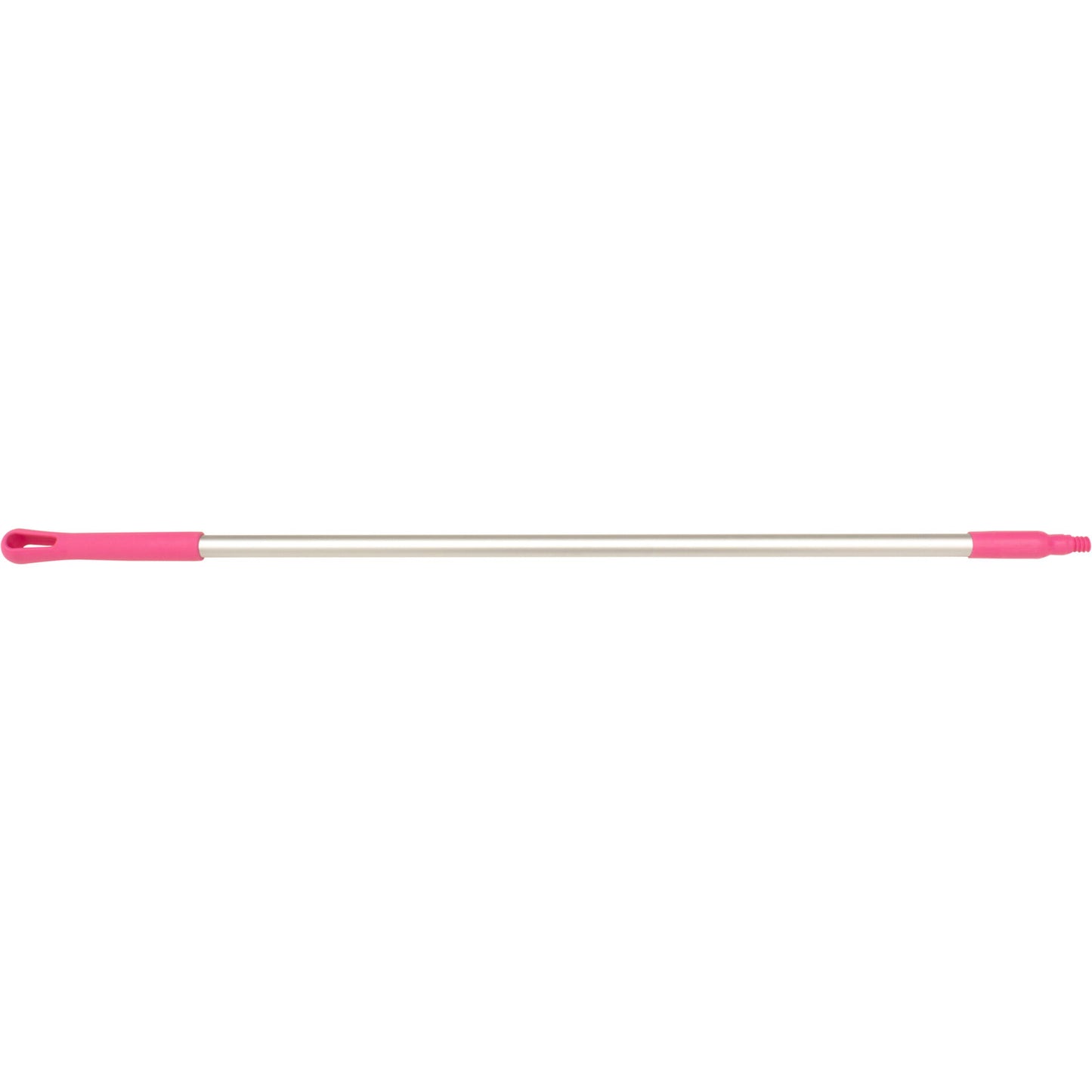 Carlisle 40216EC26 48" Pink Natural Aluminum Handle with Color-Coded Tip and Hang Up Cap