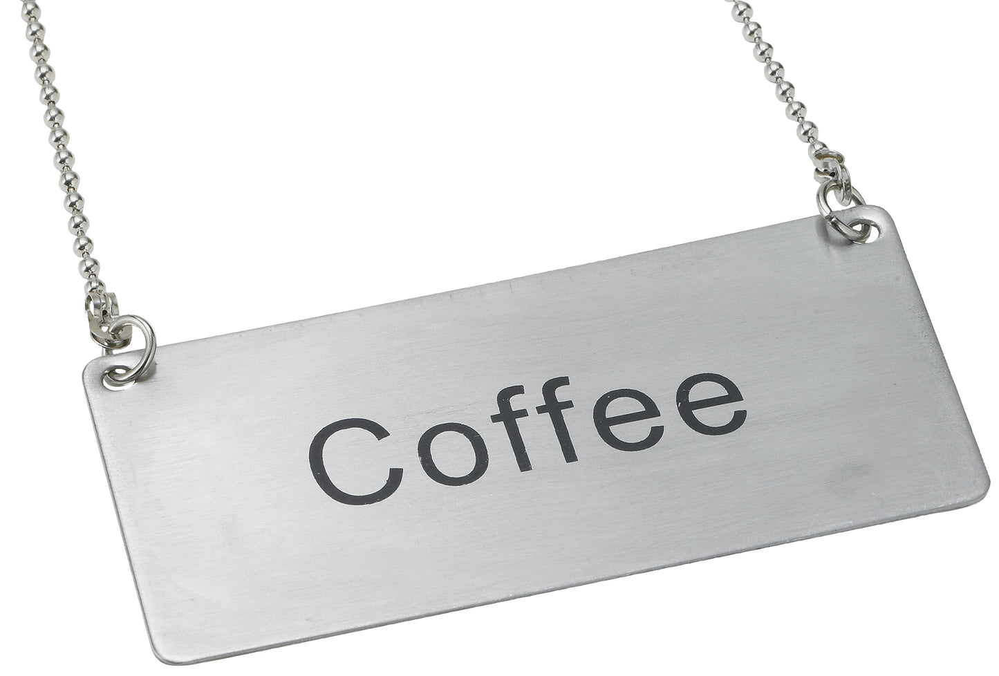 Winco SGN-203 Stainless Steel Chain Sign - "Coffee"