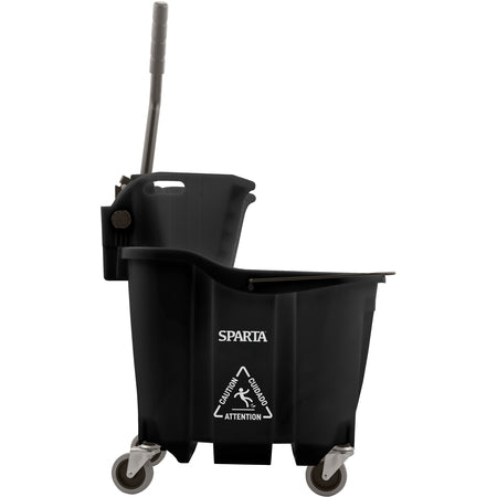 Sparta 8690403 35 Qt Black Polypropylene OmniFit Mop Bucket Combo: Side Press Wringer