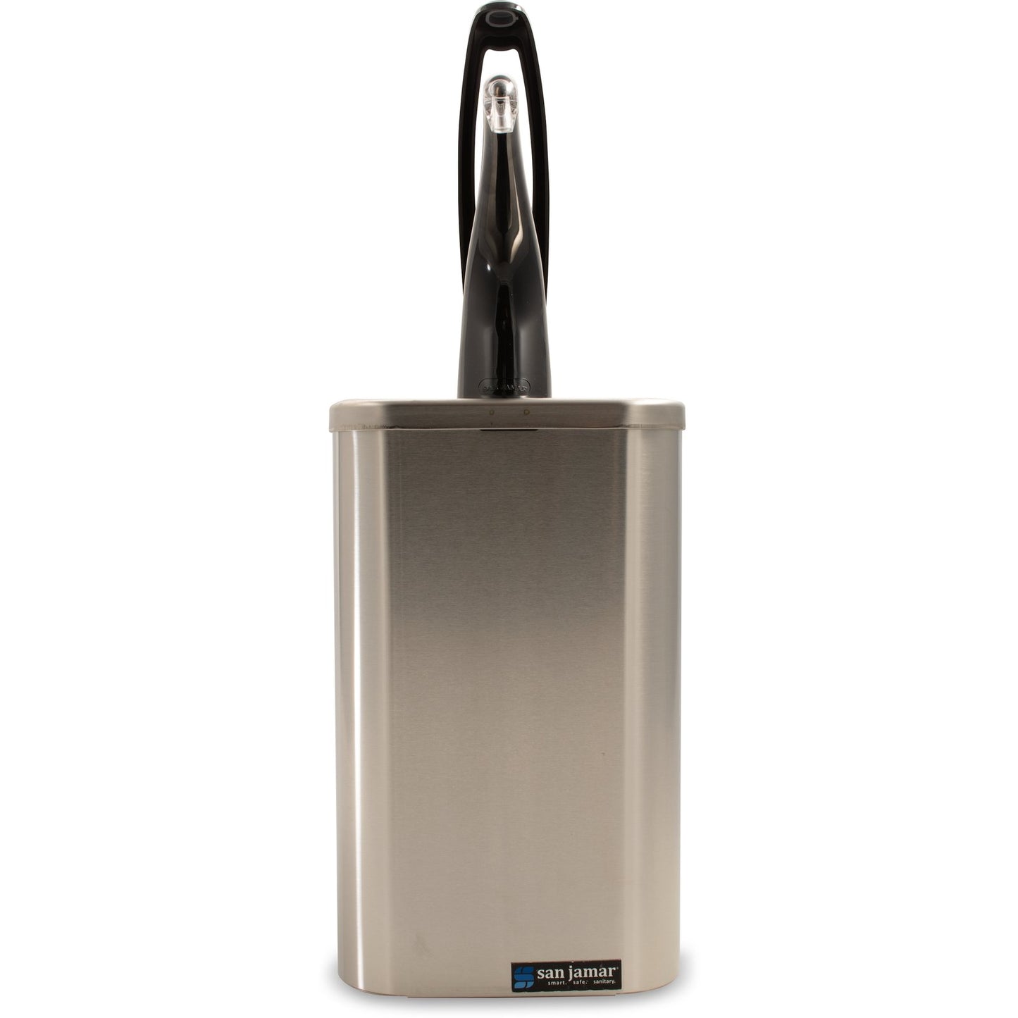 San Jamar P4900BK Black FrontLine Pump Universal Countertop Box