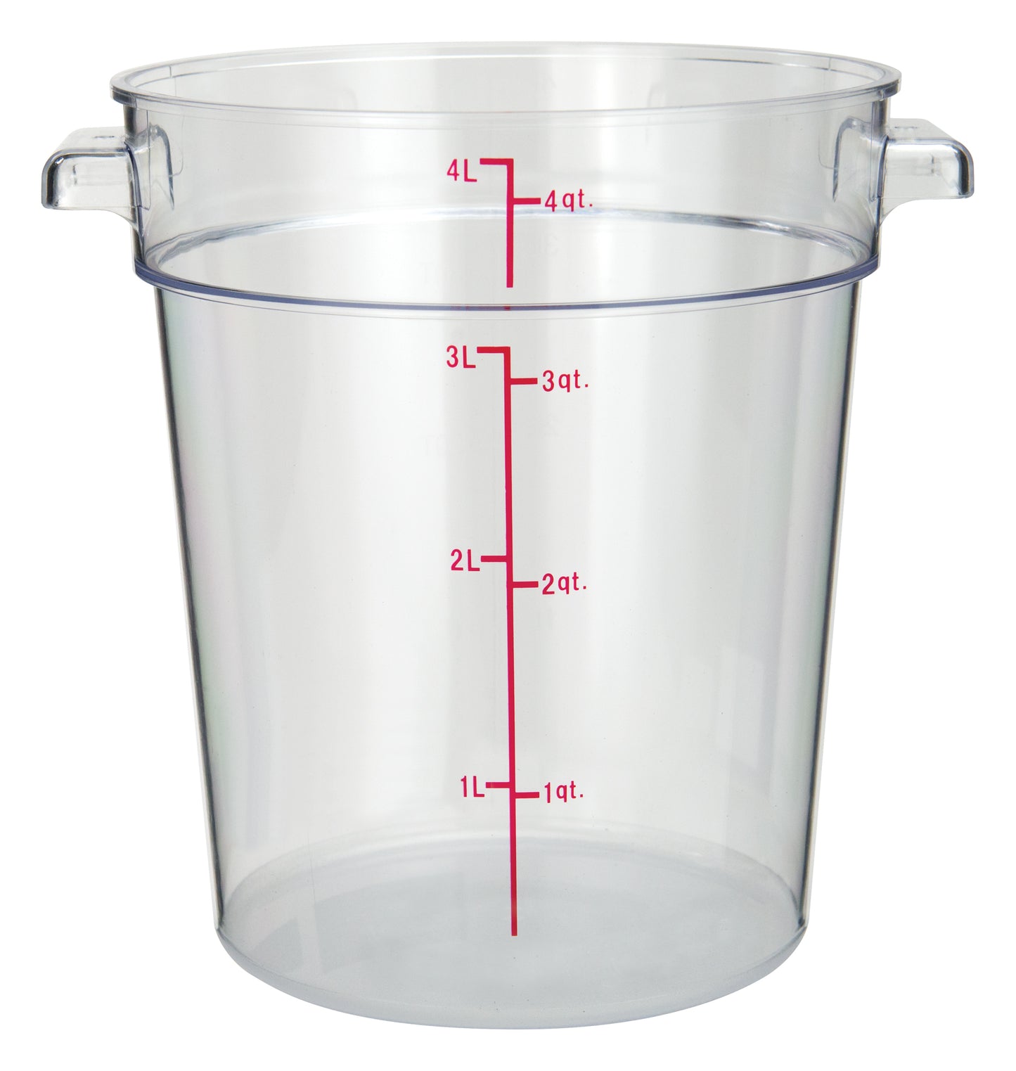 Winco PCRC-4 4 Qt. Clear Polycarbonate Storage Container