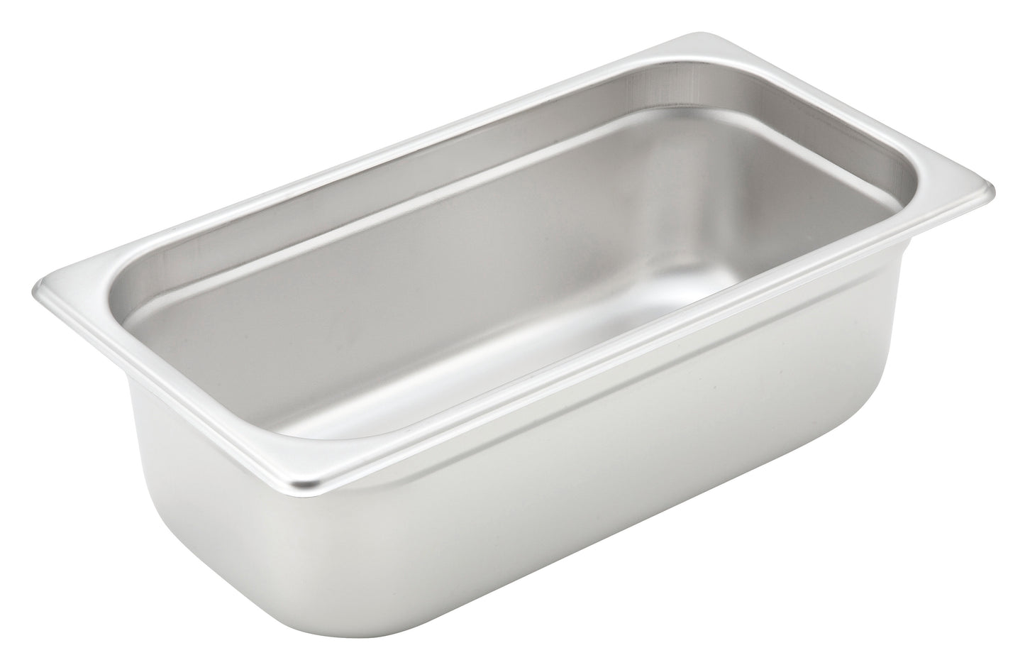 Winco SPJH-304 1/3 Size Stainless Steel Anti-jam Steam Pan, 4" Deep