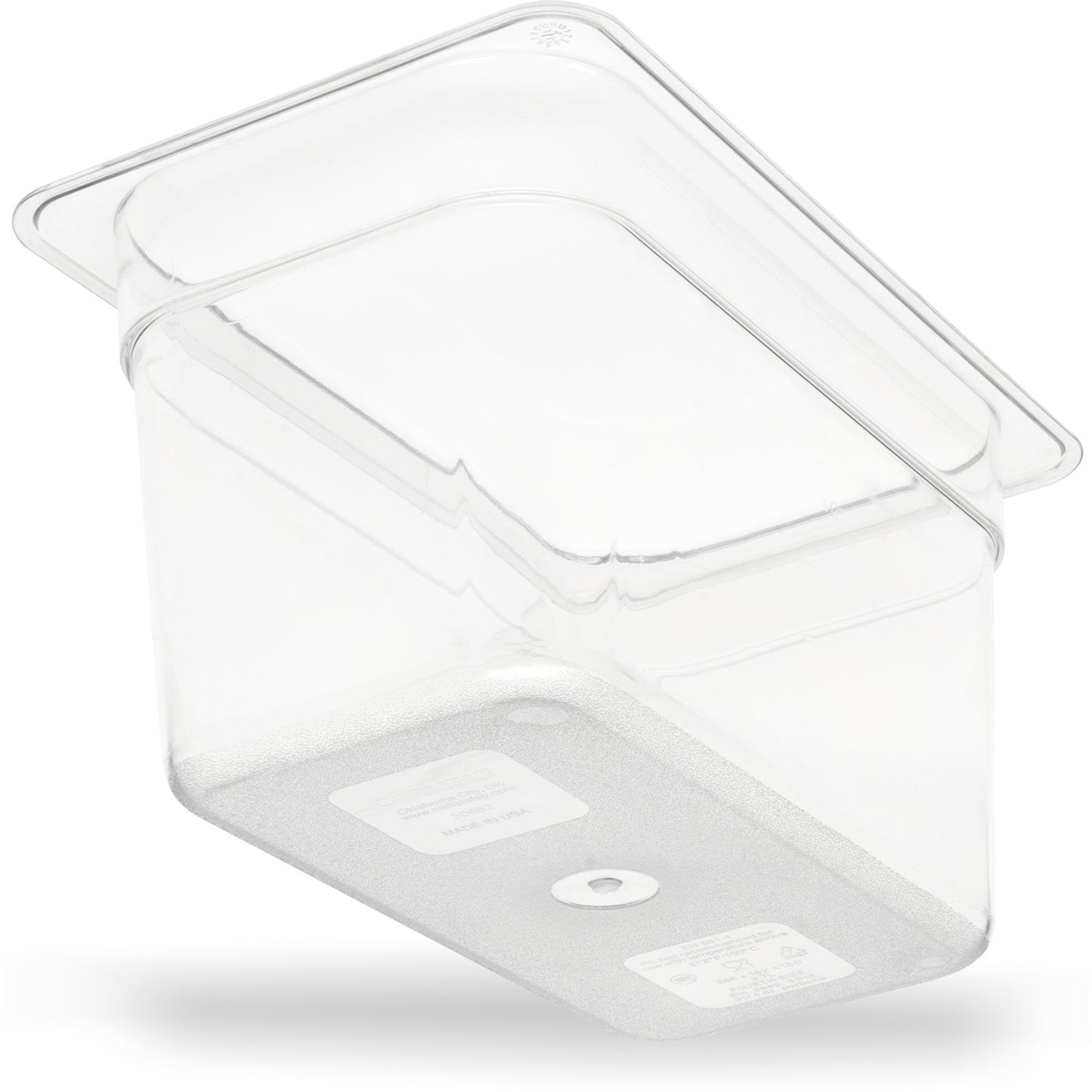 Carlisle 3068207 1/4 Size Clear Polycarbonate StorPlus Food Pan, 6" Deep
