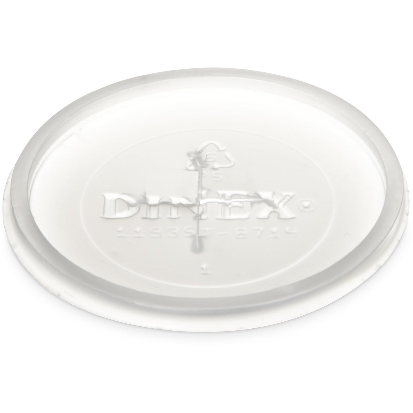 Dinex DX1193ST8714 Translucent Classic Disposable Lid with Straw Slot - Fits for 5 - 9 oz Dinex, Carlisle and Cambro Tumblers (1000/cs)