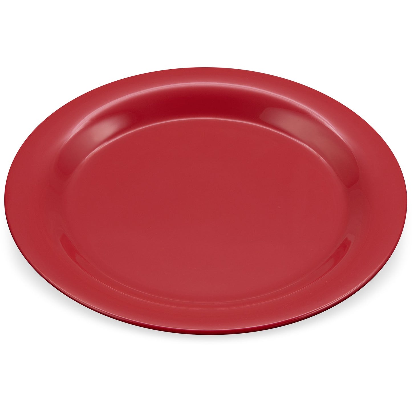 Carlisle 3300205 10.5" Red Sierrus Melamine Narrow Rim Dinner Plate