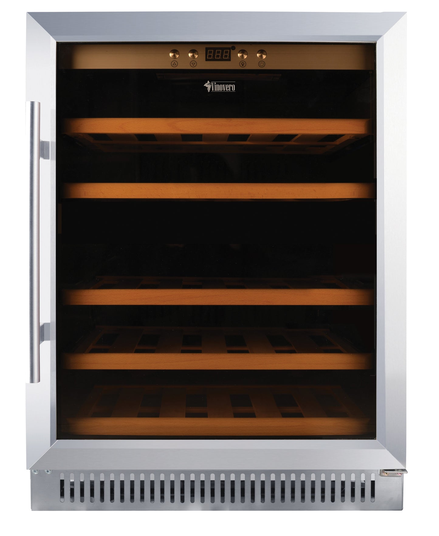 Omcan 45261 51 Bottle 23-inch Stainless Steel Door Vinovero Single Zone Wine Cooler