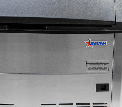 Omcan 47484 80 lbs/36 kg Bin Capacity Ice Maker, 209.4 lbs / 95 kg Production per Day