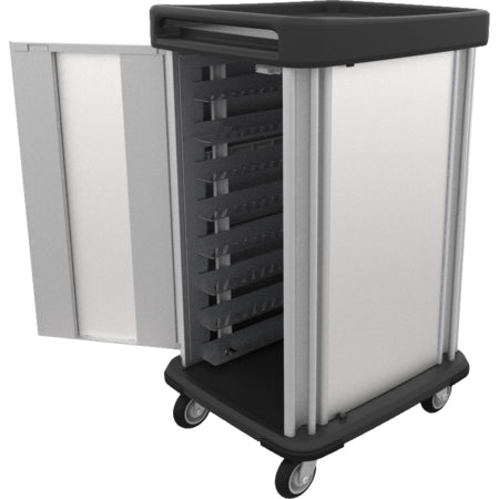 Dinex DXSU2T1DPT16 16 Trays (2 Trays per slide) Single Door Stainless Steel Dinex TQ Supreme Cart - Pass Through