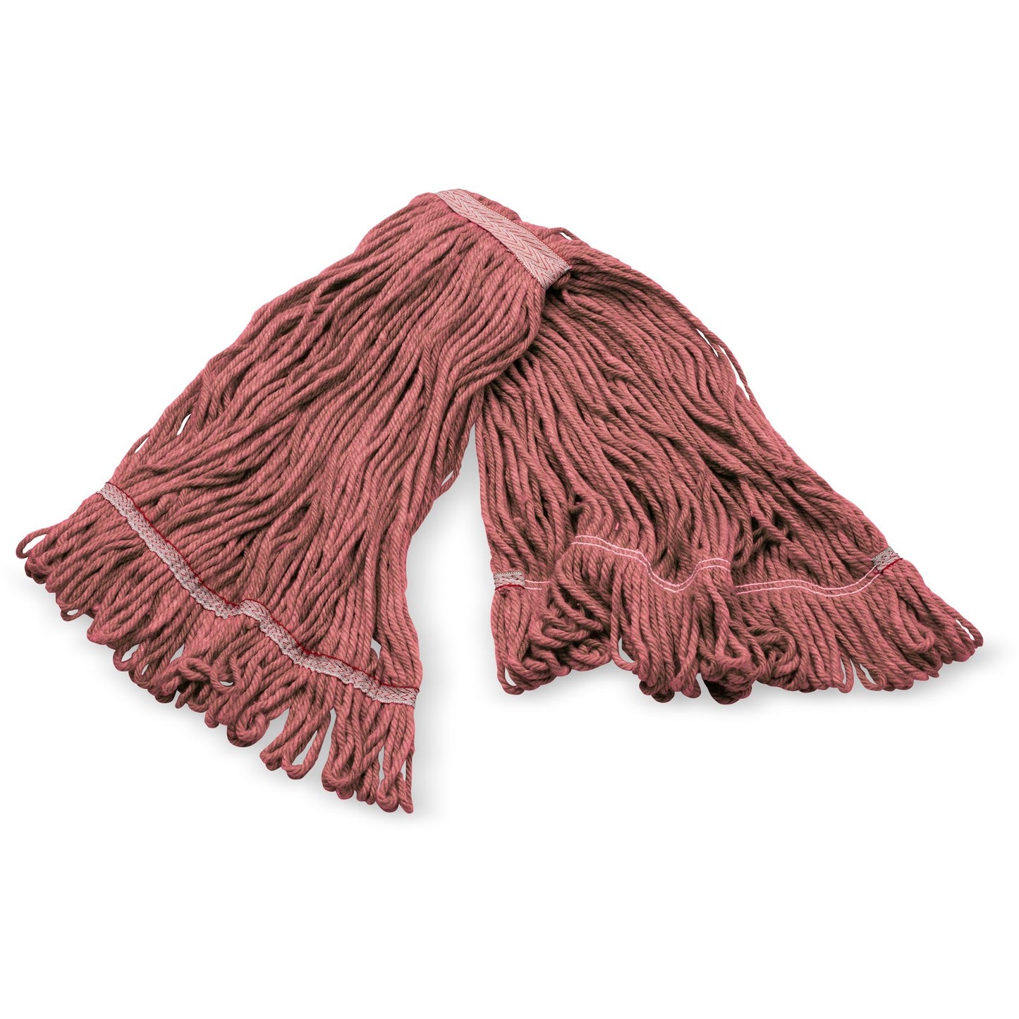 Carlisle 369325M05 Large Red Acrylic Fiber Anti-Microbial Looped-End Mop with Red Band