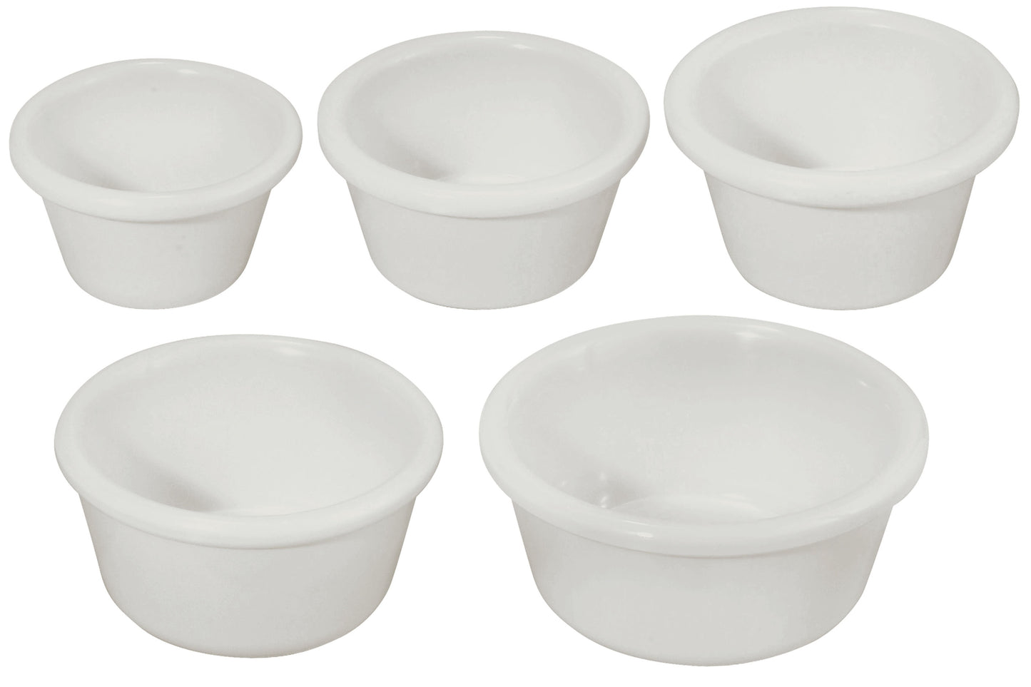 Winco RP-4W 4 oz. White Plain Ramekins