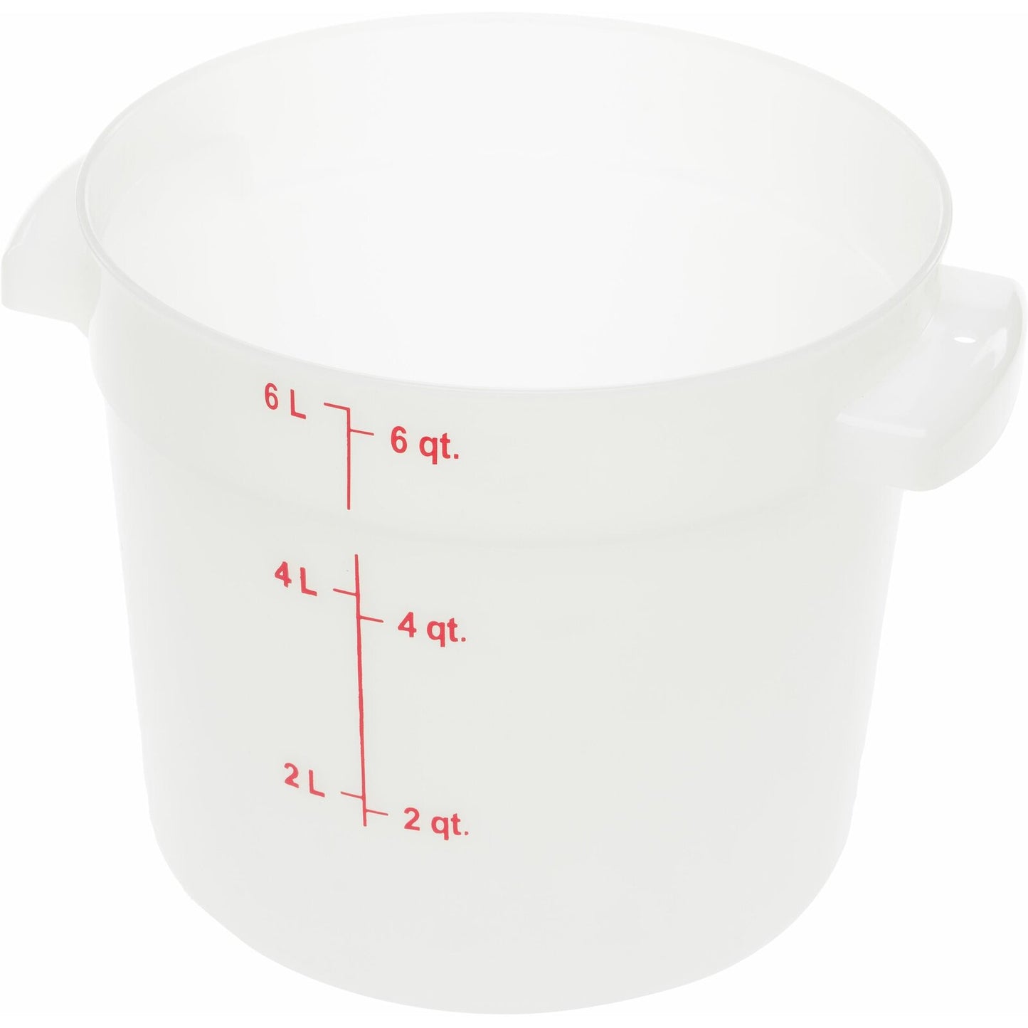 Carlisle 1097502 6 Qt White Round Polyethylene StorPlus Food Storage Container