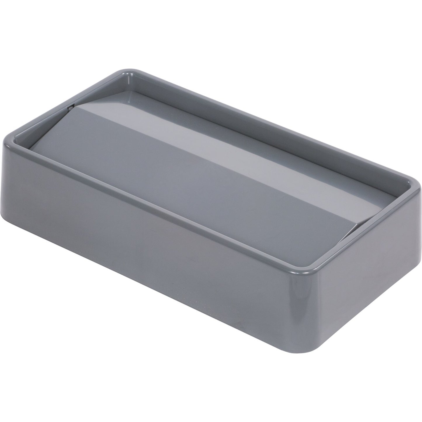 Carlisle 34202423 15 and 23 Gallon Gray Rectangle ABS TrimLine Swing Top Waste Container Trash Can Lid