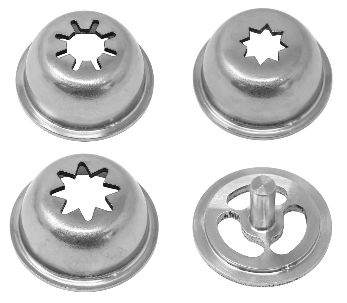 Omcan 47701 Stainless Steel Churro Nozzles Attachment 4 Pcs./Set