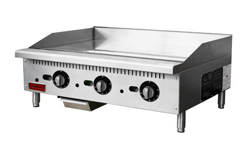 Omcan 47372 36" Countertop Gas Griddle with Thermostat Control