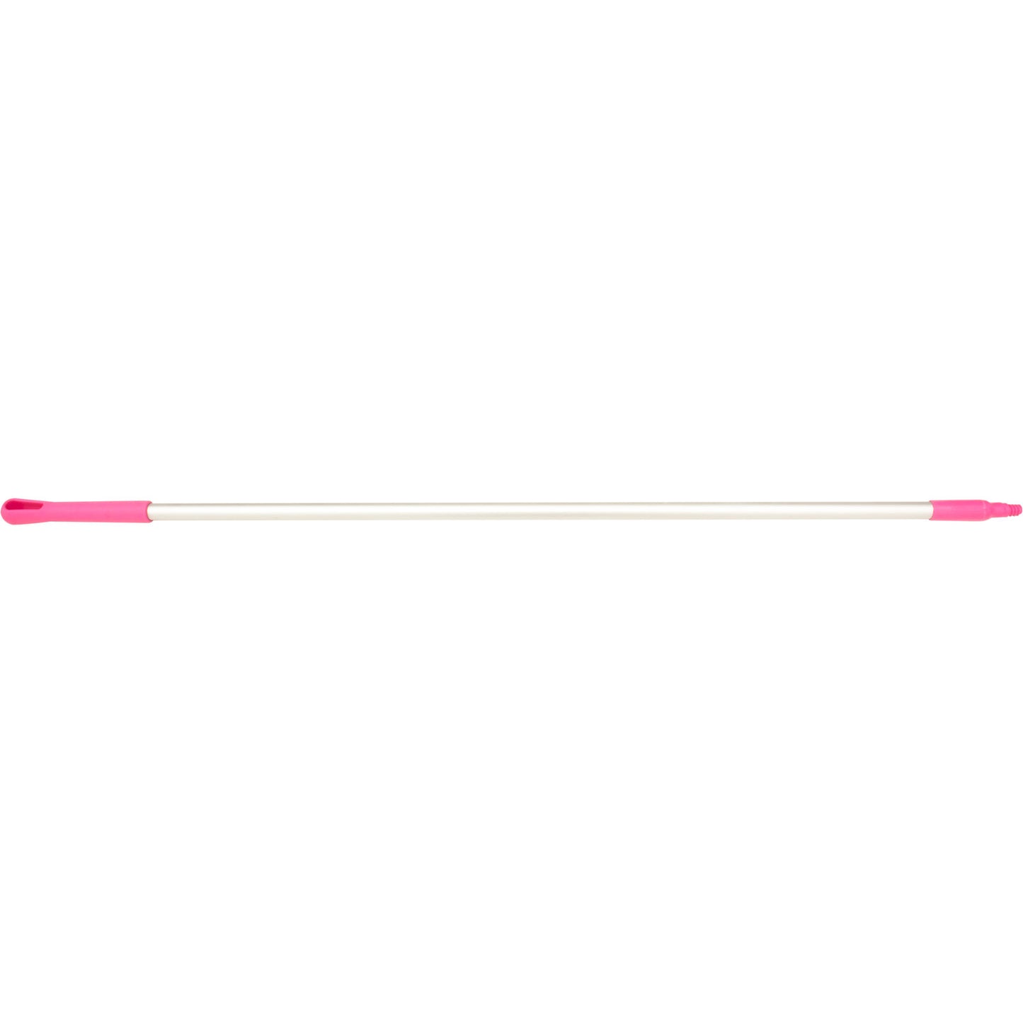 Carlisle 40226EC26 60" Pink Natural Aluminum Handle with Color-Coded Tip and Hang Up Cap