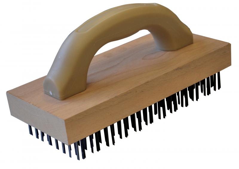 Omcan 10450 Wooden Block Brush with Handle