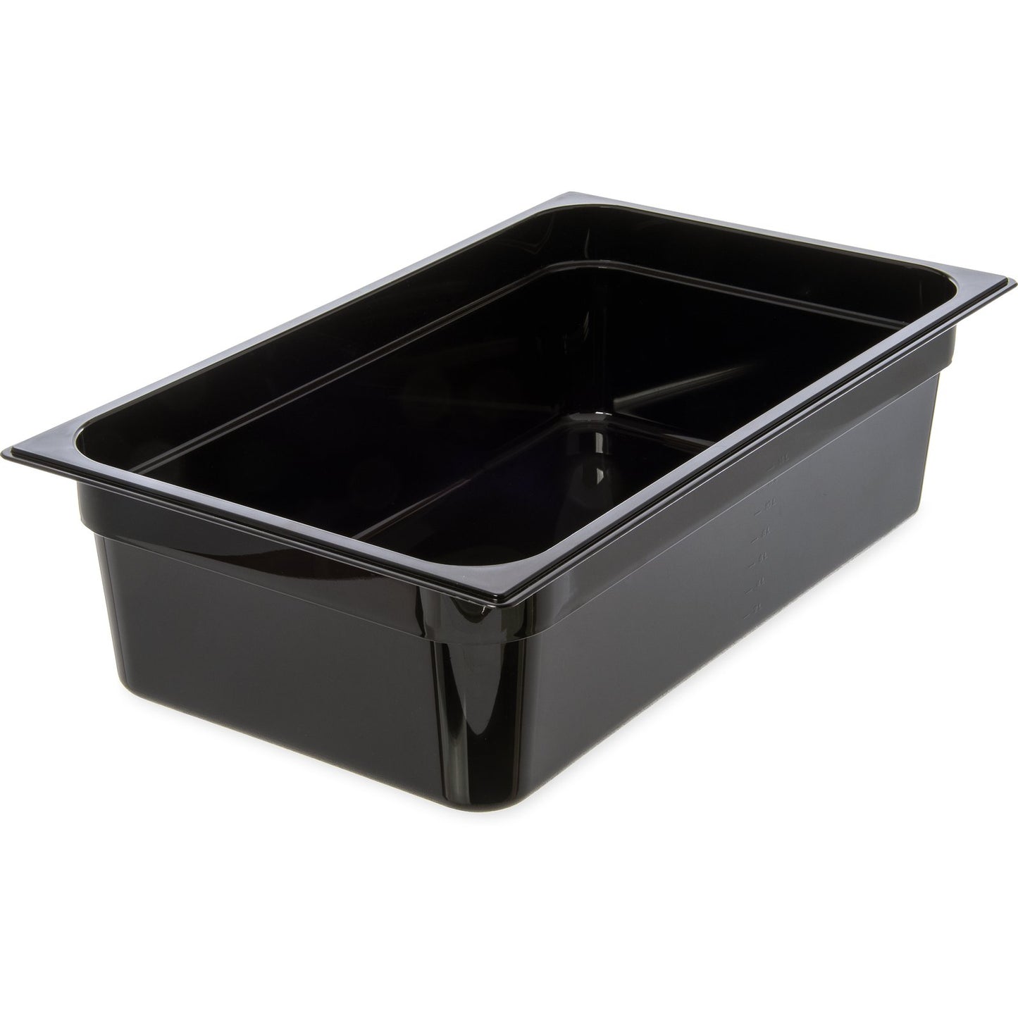 Carlisle 10402B03 Full-Size Black High Heat Plastic StorPlus Food Pan