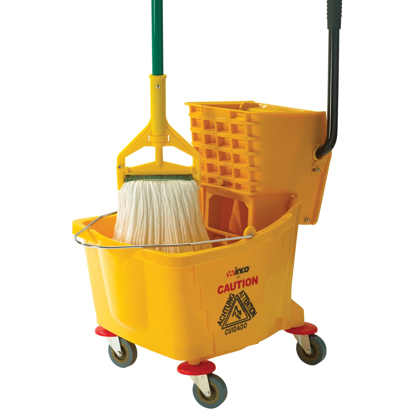 Winco MOPH-7P 57" Plastic Mop Handle, Side Release