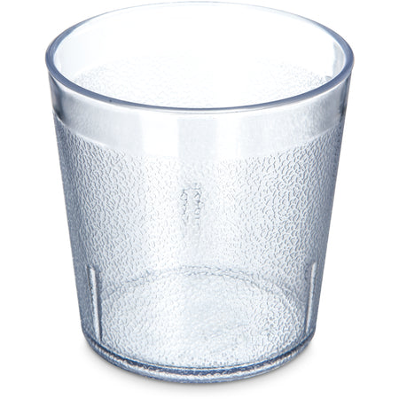 Carlisle 5529-8107 9 oz Clear SAN Stackable Old Fashion Plastic Tumbler - Cash & Carry (6/pk)