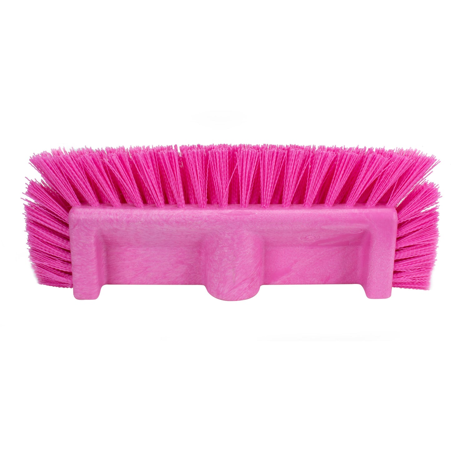 Carlisle 40422EC26 12" Pink Color Coded Mult-Level Floor Scrub Brush with End Bristles