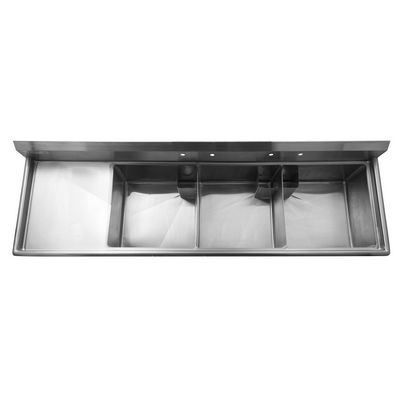 Thorinox TTS-2424-L24 Triple 24" x 24" Sink with Left Drainboard