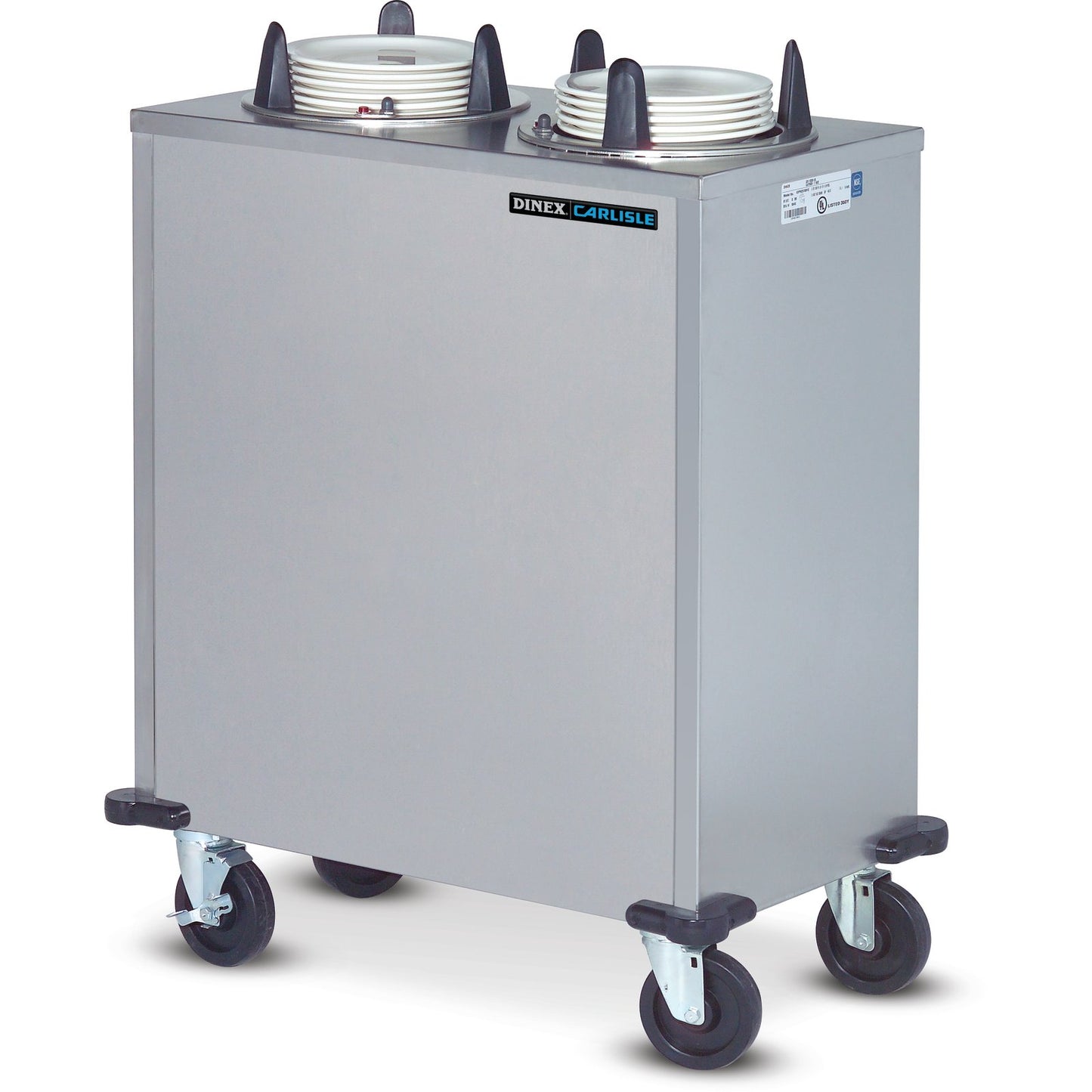 Dinex DXPIDP2E1200 12" Plates 2 Silo Stainless Steel DineXpress Unheated Enclosed Plate Dispenser