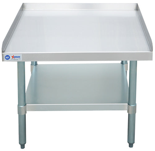 Omcan 22058 30" x 30" Stainless Steel Equipment Stand with Galvanized Undershelf and Legs