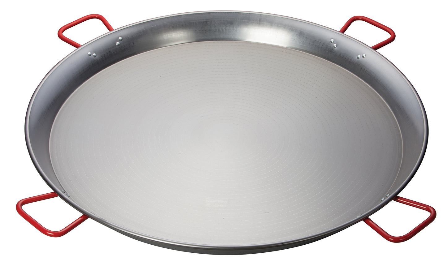 Winco CSPP-35 35-1/2" Polished Carbon Steel (Spain) Paella Pan