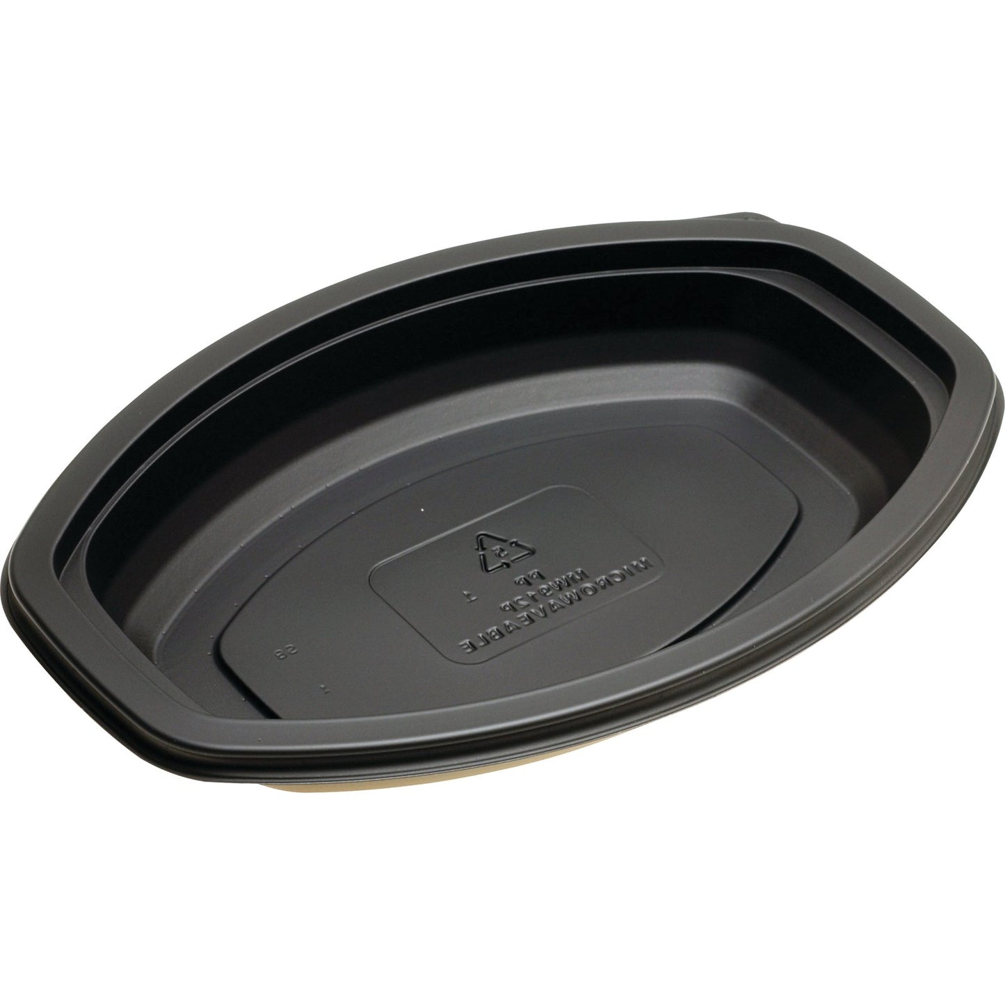 Proex DXMW912PBLK 12oz. Black Microwaveable Oval Casserole Container (250/cs)