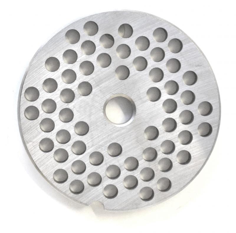 Omcan 11222 #22 One Notch/Round European Style Stainless Steel Hubless Plate, 6mm (1/4")