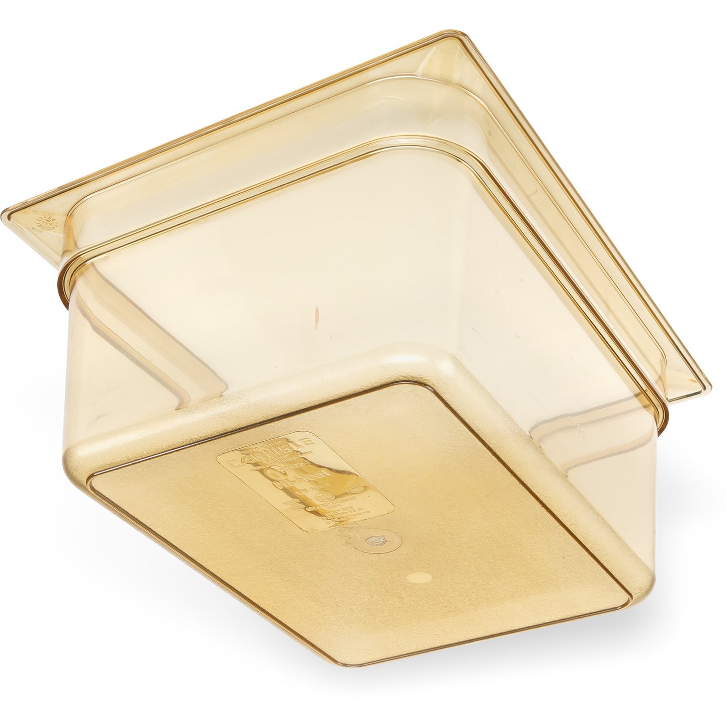Carlisle 10422B13 1/2 Size Amber High Heat Plastic StorPlus Food Pan, 6" Deep
